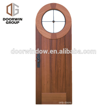 Top Round Circle Solid Wood Hinged Door Customizable Entry Wood Door
